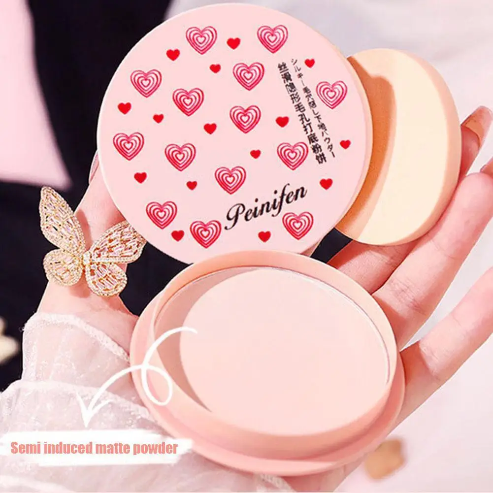 

Silky Matte Pressed Powder Invisible Pores Light Transparent Powder Concealer Setting Control Makeup Oil Base Face Waterpro A3T1