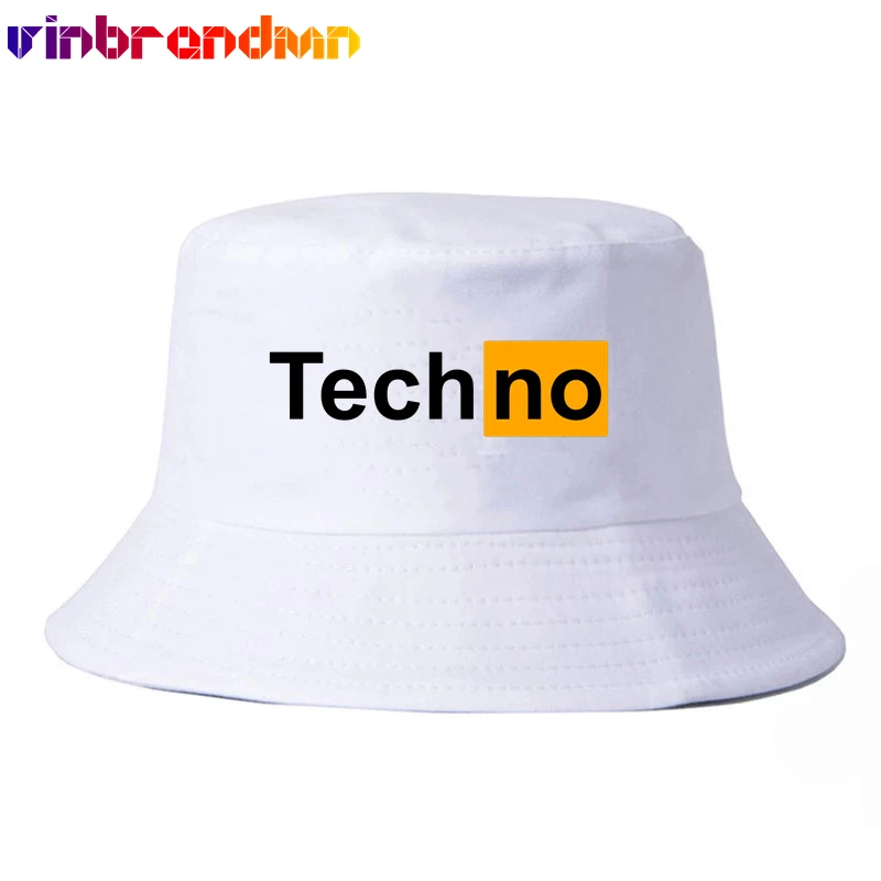 New Bucket Fishing Hats Techno Hub 2 Foldable Hip Hop Men's Cap Panama New cap Techno Fashion Sunscreen Sun Bob Woman