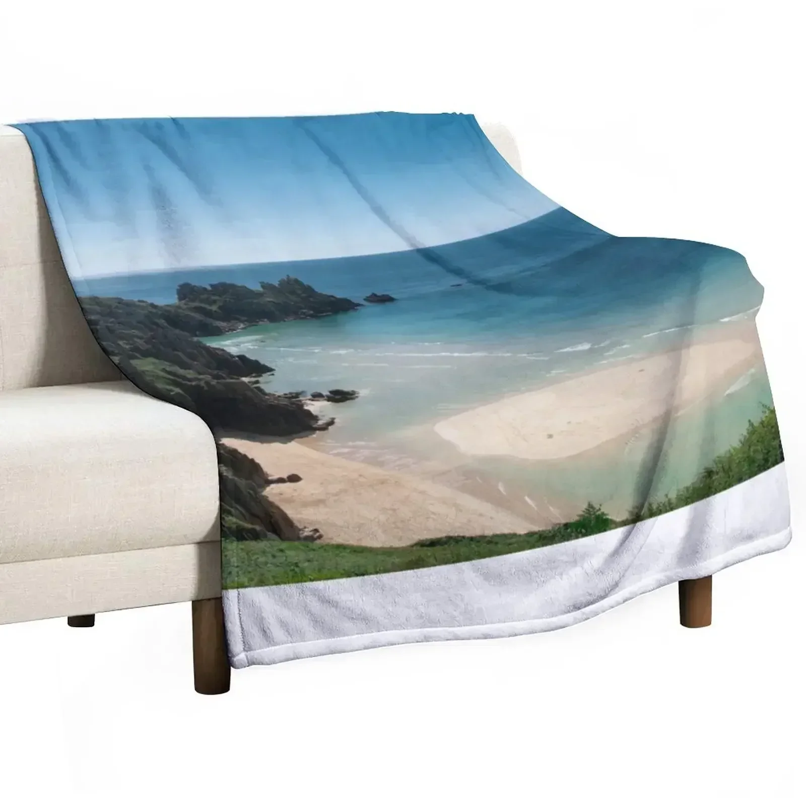 Pedn Vounder Beach Cornwall местоположение фильма Poldark пледы большие мягкие роскошные одеяла