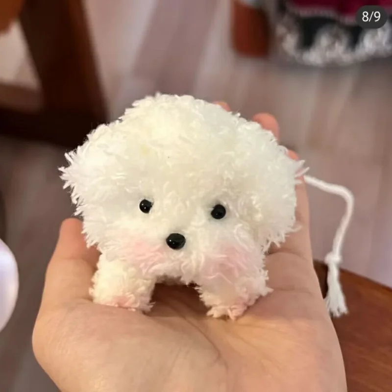 

Finished Kawaii Twist Stick Puppy Handmade Dog Cartoon Cartoon Cute Plush Strips Chenille Dry Tube Dog Birthday Gift