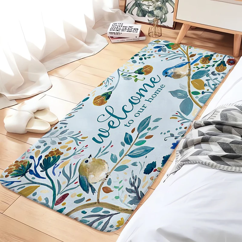 

Non-slip Mat Welcome Doormat Entrance Door Kitchen Mats for Floor Room Rugs Balcony Carpet Home Foot Bath Bathroom House Hallway