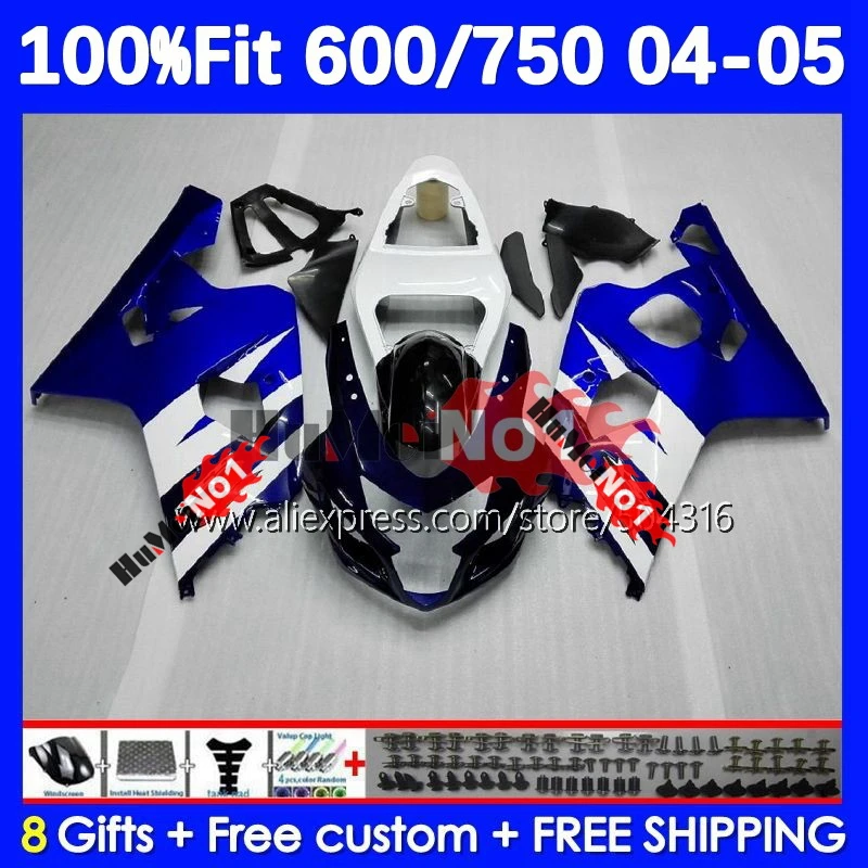 

Корпус инжектора для GSXR 750 600 CC K4 GSX-R600 750CC 15No.12 GSXR-750 GSXR600 GSXR750 04 05 2004 2005 OEM Обтекатели blue stock