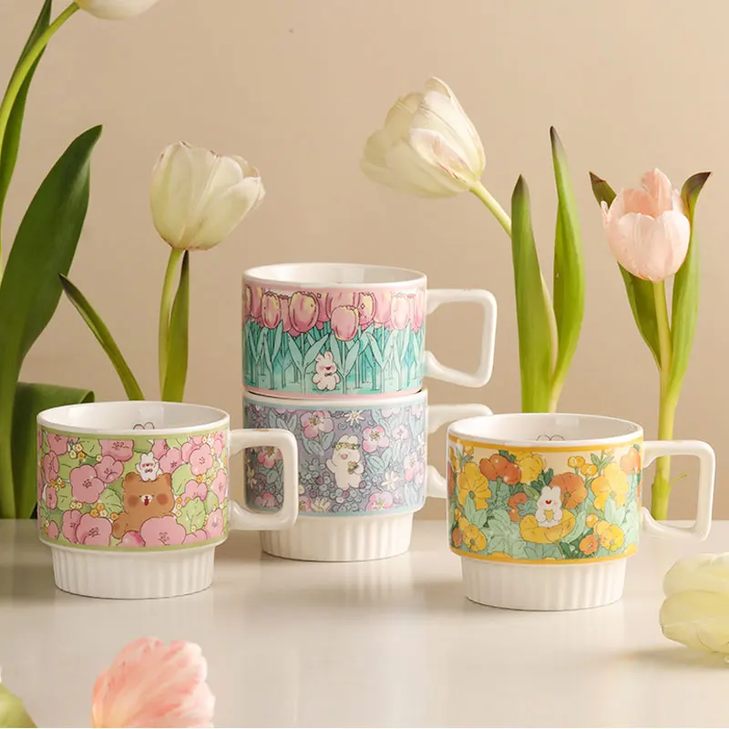Safe Cute Ceramic Mug For Tea Beautiful Cups