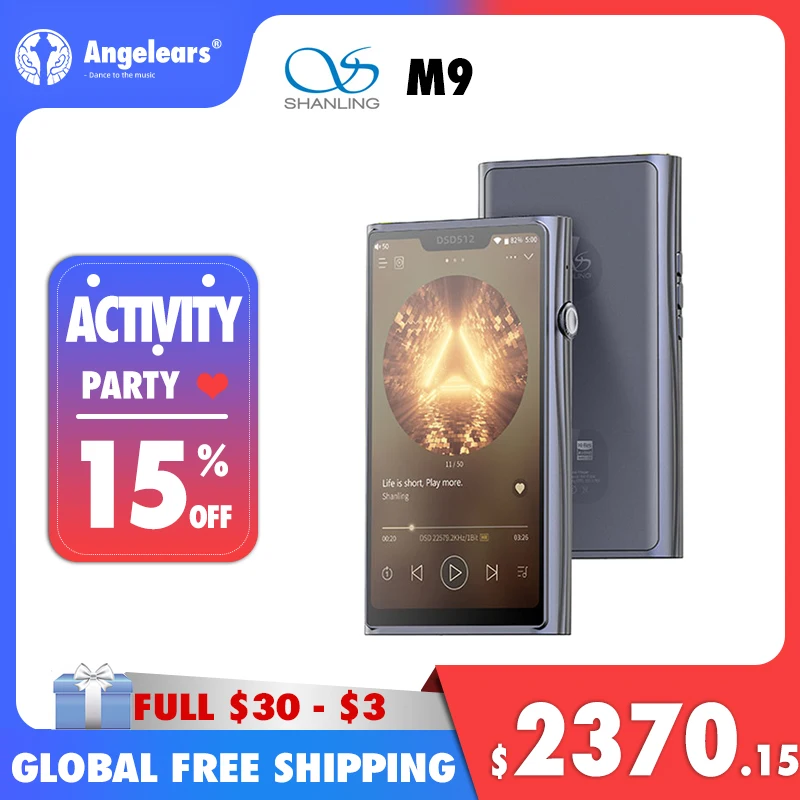 

SHANLING M9 Android Portable Music Player MP3 AMP dual AK4499EQ DAC Chips PCM768/DSD512 MQA 16X DLNA/Airplay Bluetooth 5.0 LDAC