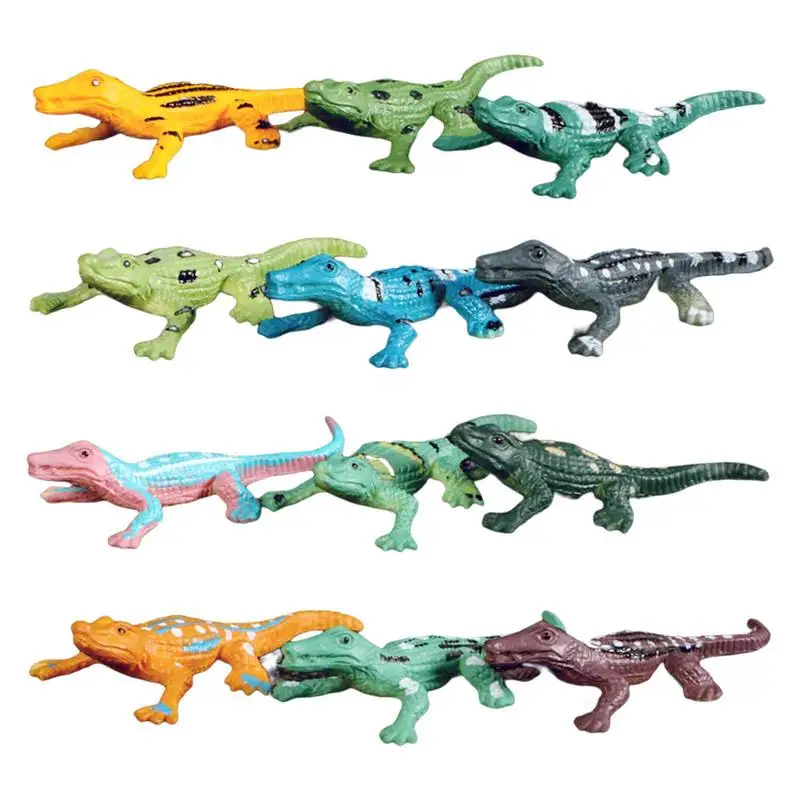 

Crocodile Figurine Simulation Realistic Wild Life Jungle Animal Figures 12 Pieces Alligator Party Favors Crocodile Toys For Kids