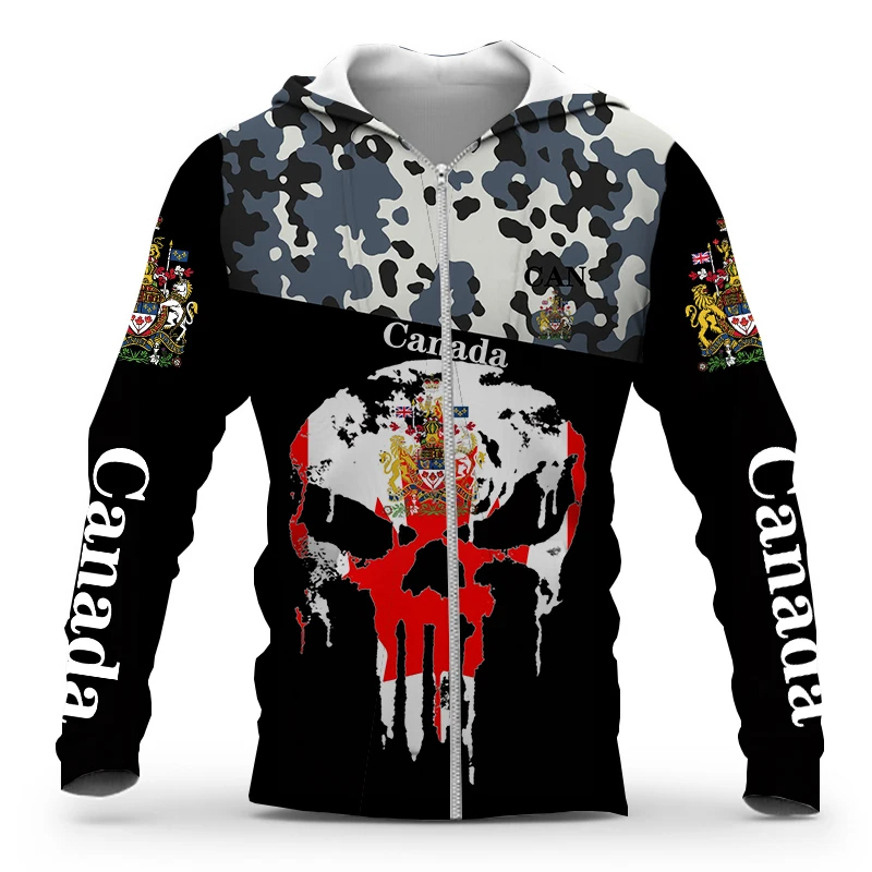 

Special Operations Camo Army Flag Punisher Skull 3D Man Hoodies Zipper Man Outwear Pullover Unisex Oversized Sweatshirt