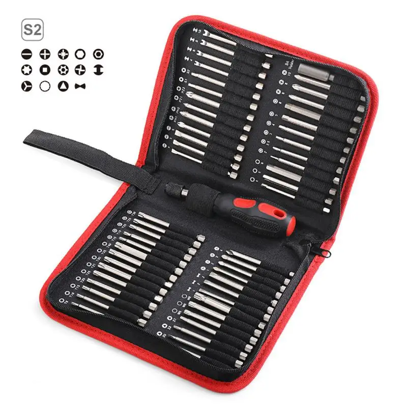 

1 Set/55pcs Electronic Bit Durable Sturdy Work Accessories Handheld Tools Hexagonal Bit Star-shaped Bit for Home
