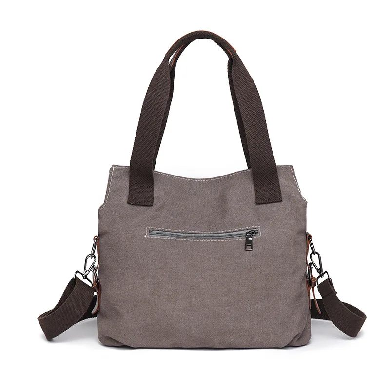 Холщовая дамская сумочка модный простой ретро тоут повседневный вместительный