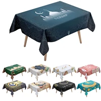 140x140cm eid mubarak moon table cloth islam muslim party table cloth table cover for ramadan decoration home party supplies