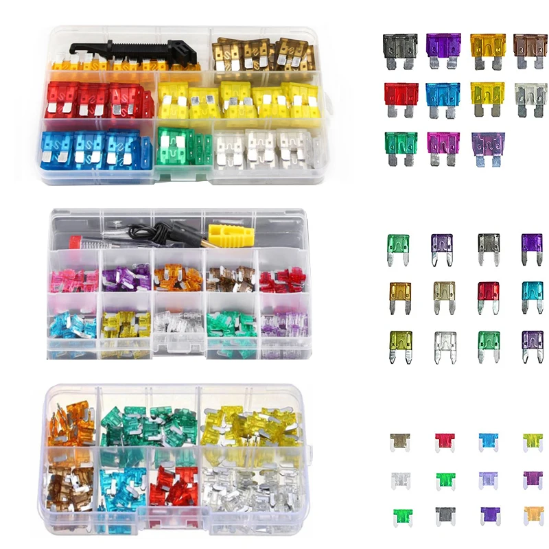 Набор предохранителей 100 шт. стандартные небольшие Автомобильные предохранители