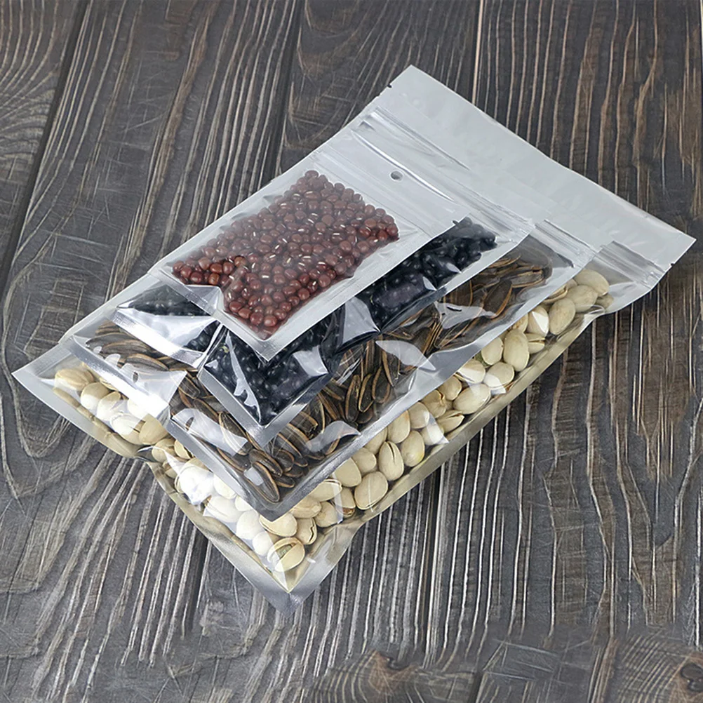 100 шт. безопасные для пищевых продуктов сумки хранения на молнии многоразовые