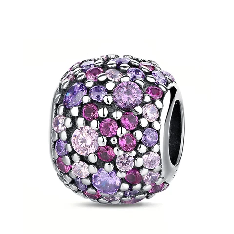 Серебряная подвеска-шарм с цирконами