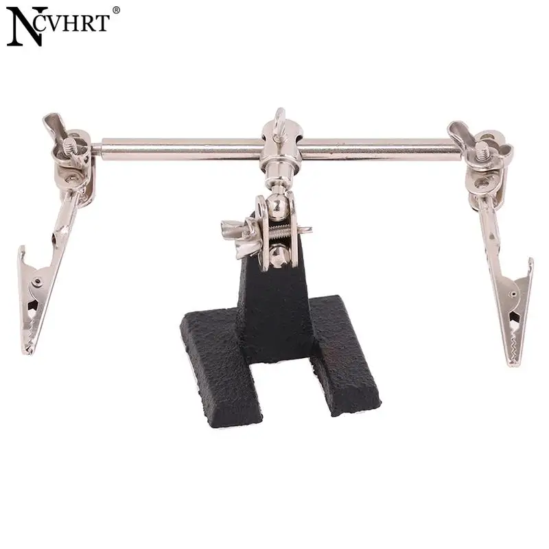 

60mm Third Hand Electric Soldering Iron Stand Clamp Helping Clip Tool PCB Circuits Board Magnifying Glass Auxiliary Clip Holder