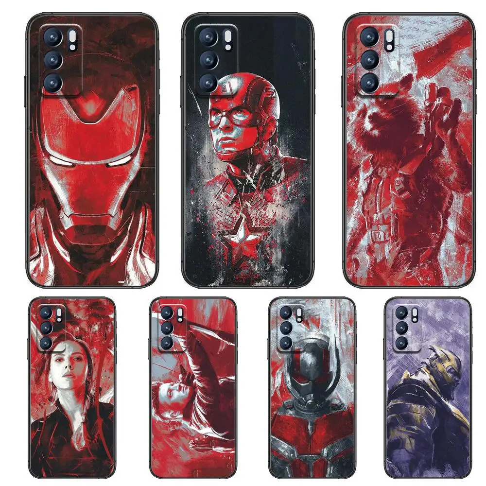 

Ink Painting Marvel Heroes For Realme C3 Case Soft Silicon Back cover OPPO Realme C3 RMX2020 Coque Capa Funda find x3 pro C21 8