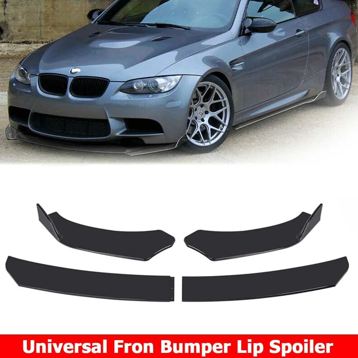 Front Bumper Lip Spoiler Splitter Protection Deflector Body Kit Guards For BMW E90 E92 E93 325i 335i 320i 328i Car Accessories
