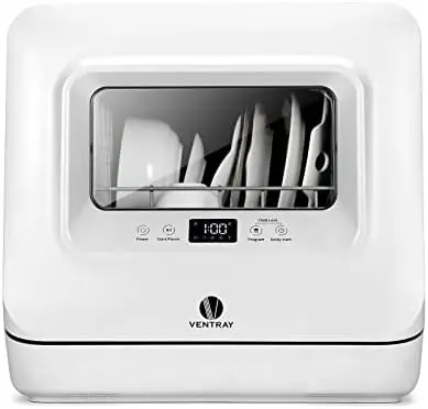 

Countertop Portable Dishwasher Mini Compact with 5 Washing Programs LED Digital Display for Small Apartment Dorms RVs DW50