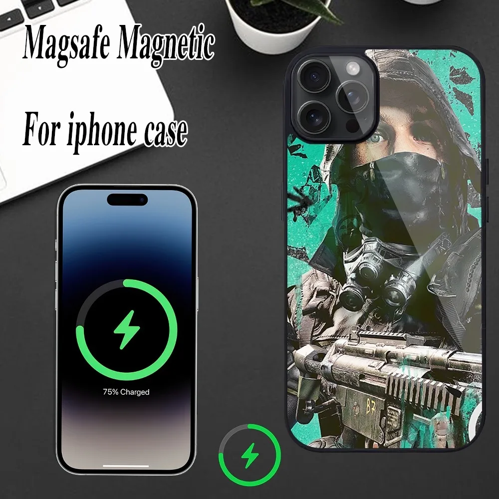 Чехол для телефона с игрой Tom Clancys XDefiant iPhone Magesafe Магнитный чехол 12 13 15 11 Mini 14 Max Pro Plus