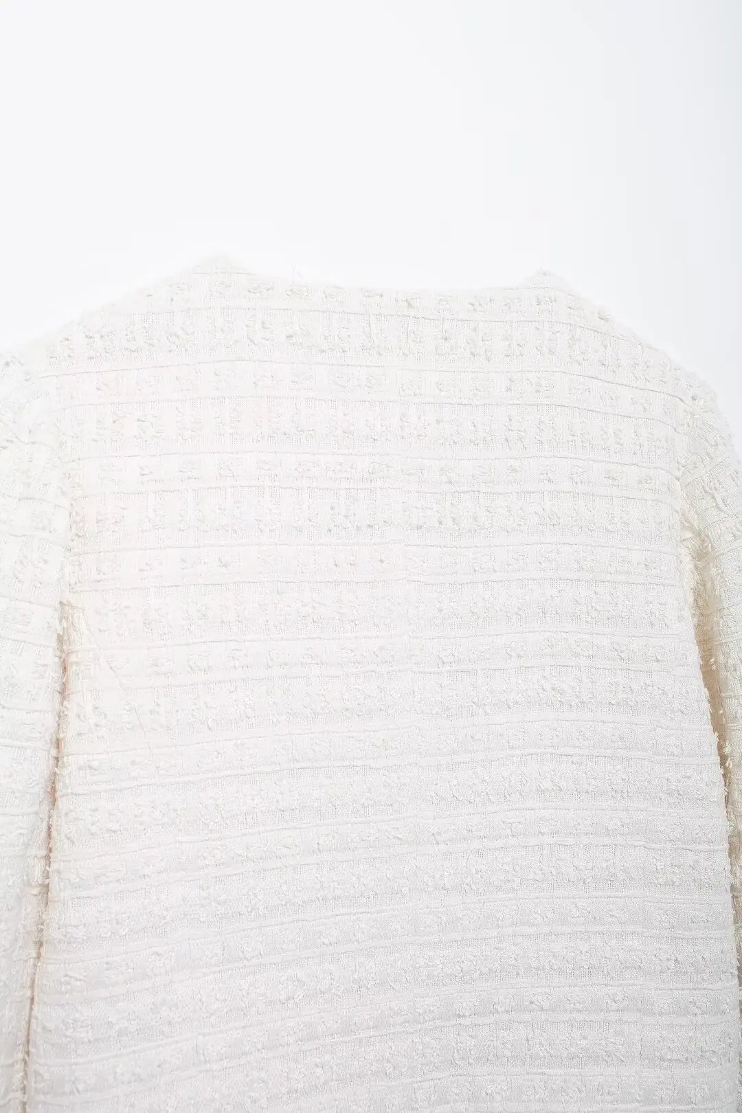 Женская текстурированная блузка RZRA с круглым вырезом и длинным рукавом