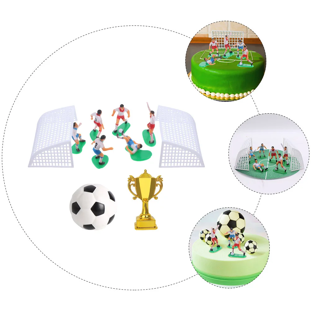 Цилиндр украшения торта настольный футбол футболист топперы пластиковые