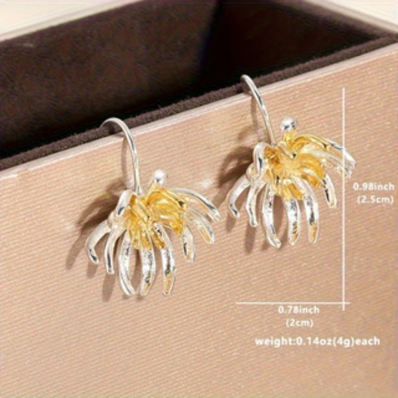 Индивидуальные висячие серьги в европейском и американском стиле с цветущими