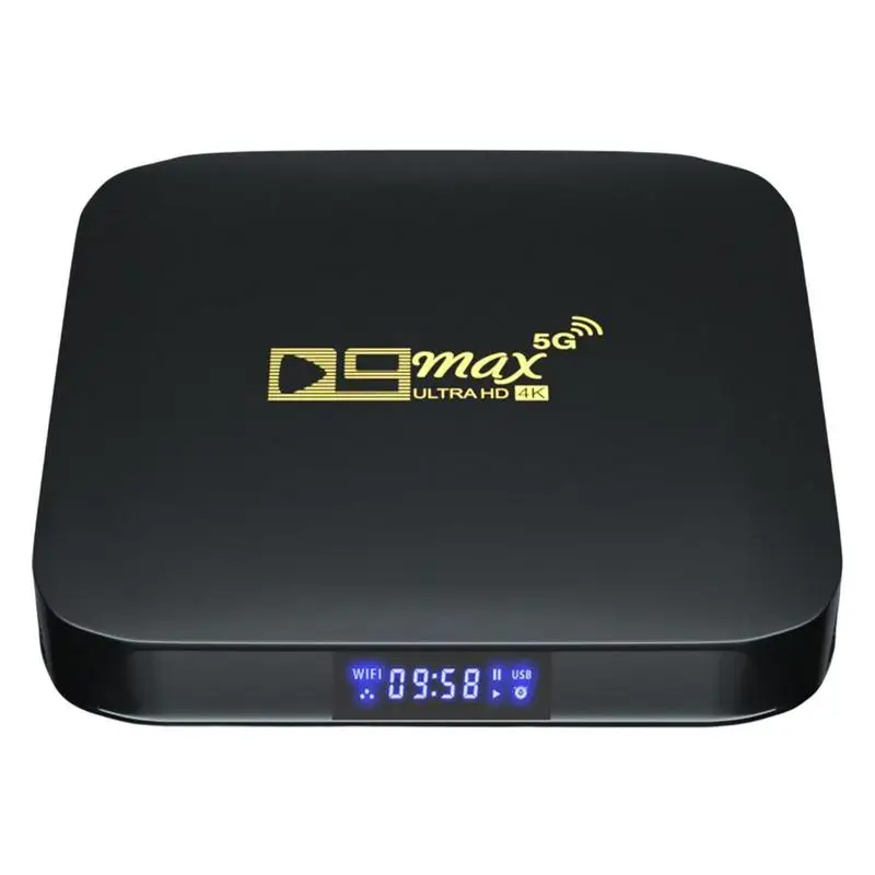 

Smart TV Box D9max For Androids Fluent STB Box 11 4K H.265 2.4G 5G WIFI Media Playe Wifi Set Top Box 16GB Network TV Player