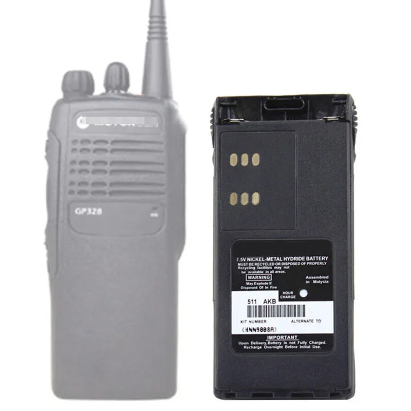 10 шт. Новый HNN9008 HNN9009 Ni-MH аккумулятор 1400 мАч для радиостанции Motorola GP340 GP380 GP338 GP328