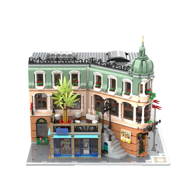 

MOC-109478 City Street View Boutique Hotel Extension Assembled Splicing Block Model • 4220 Parts Children's Birthday Toy Gift
