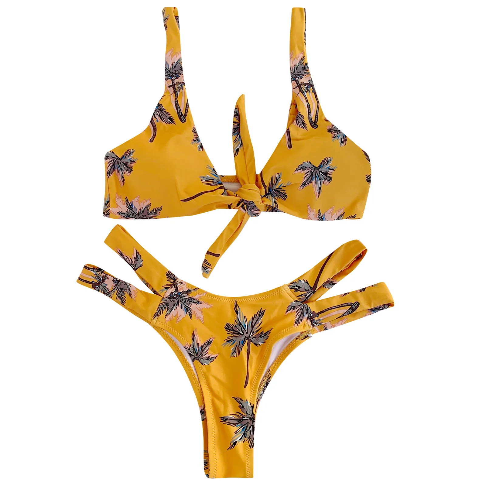 

Женский раздельный купальник с цветочным принтом, разные цвета