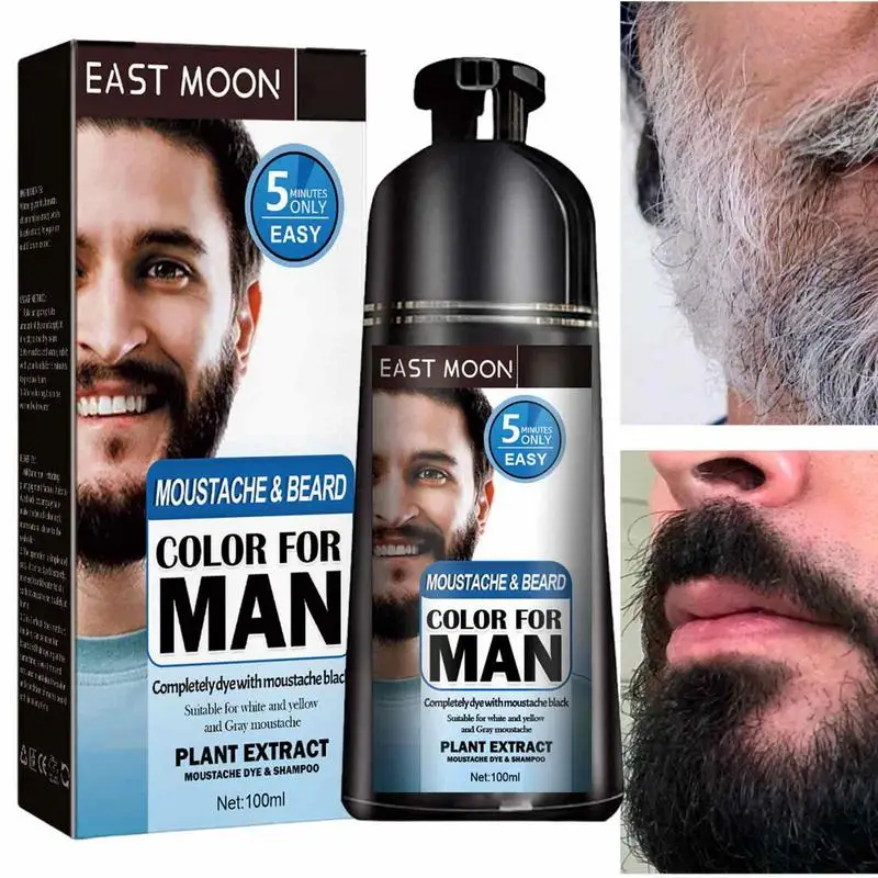 Shampoo Reducing Grey Beard Wash Shampoo Gradual Colors Mustache Natural Results