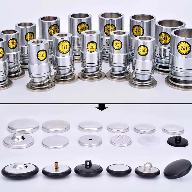 Круглая тканевая пуговица с алюминиевым покрытием форма металлического хлеба