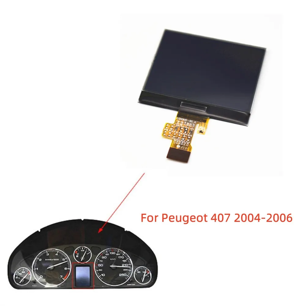 Replacement LCD Display For Peugeot 407 2004-2006 Dashboard Screen Pixel Repair