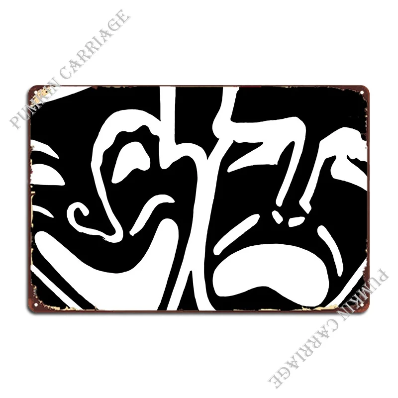 

Comedy And Tragedy Masks Metal Sign Create Party Living Room Classic Tin Sign Poster