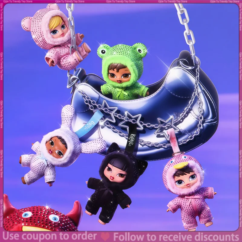 Фото Оригинальная серия Bratz Bratziez Bling: мини-фигурка в закрытой упаковке, настольное украшение, коллекционная игрушка, подарок, новинка, набор аниме-аксессуаров. №1