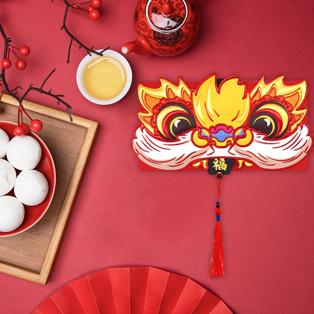 

Year of The Tiger Red Pocket Envelope Folding Spring Festival Lucky Money Bag Chinese Spring Festival Money Pockets