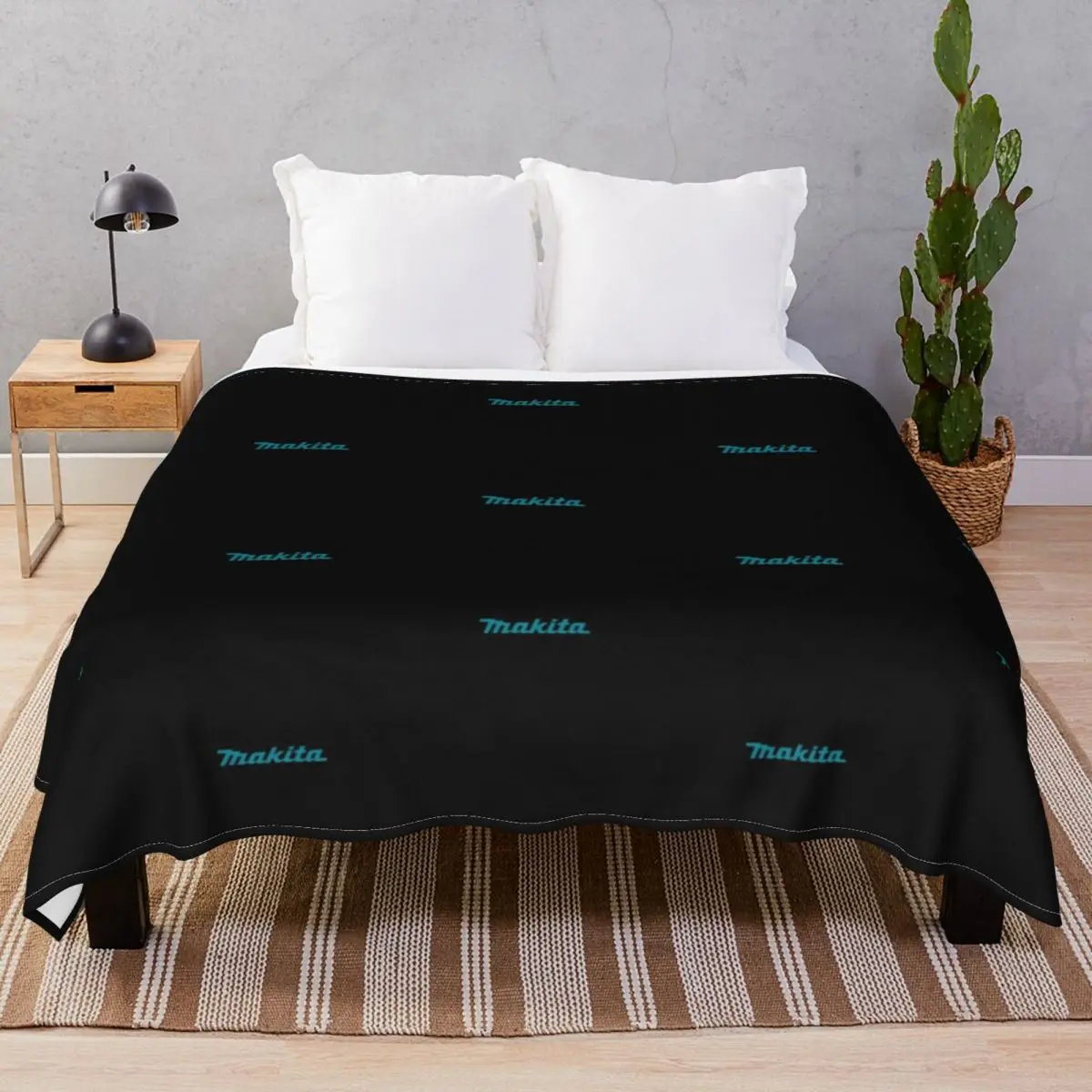 Makita Power Tools Logo Blanket Fleece Plush Decoration Super Warm Unisex Throw Blankets for Bedding Home Couch Camp Office