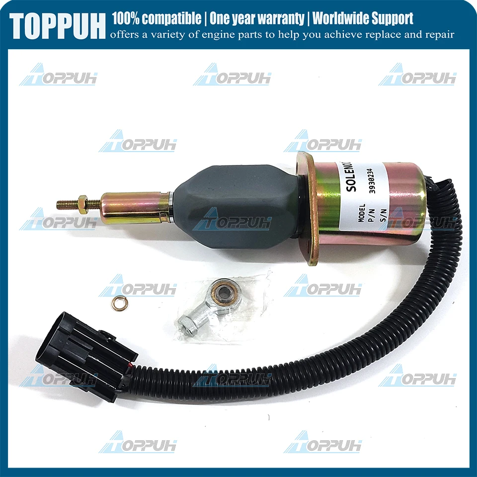 24В 3930234 Соленоид отключения подачи топлива для экскаватора Komatsu Cummins 6CT 8 3 л SA-4335-24