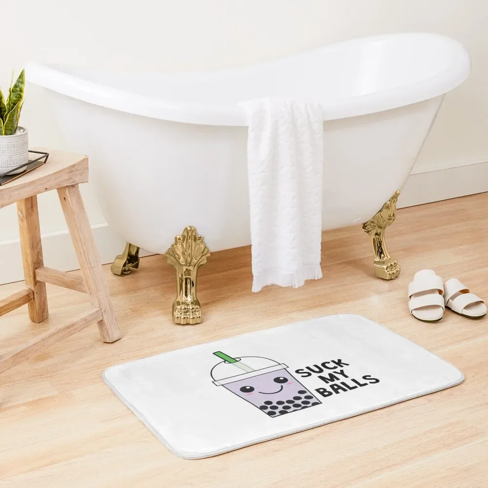 Boba and Bubble Tea Kawaii Сосать My (Tapioca) шарики коврик для ванной декоративный нескользящий