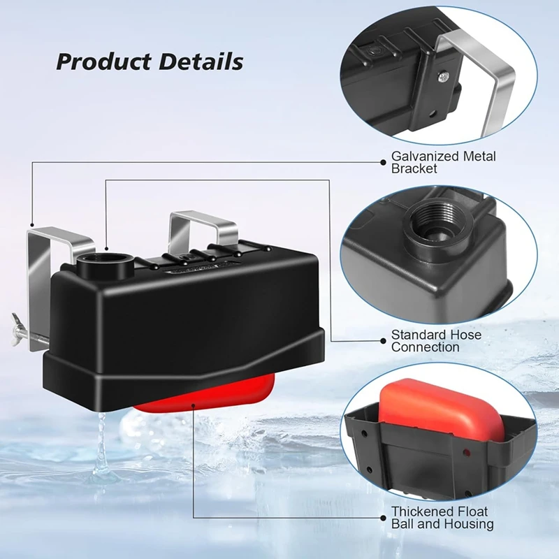 Поплавковый клапан для водяного желоба поплавковый резервуара скота 2 шт.