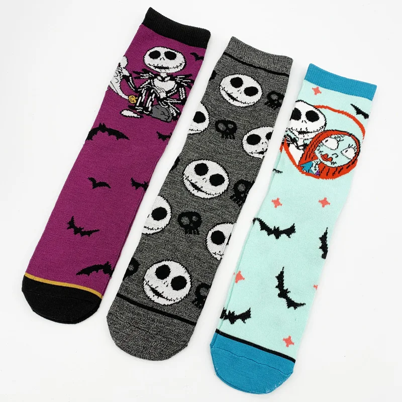 strong box gift packing Breathable Elastic crew Socks Man woman combed cotton unisex socks halloween witch socks