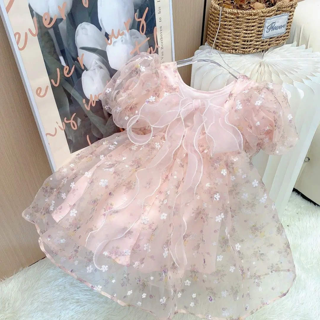 Платье для девочек с цветами