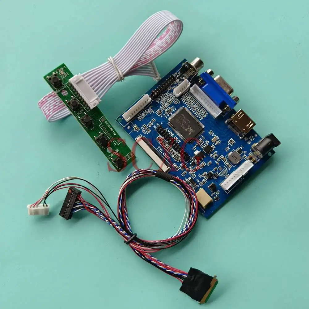 

Матричная плата контроллера ЖК-дисплея подходит для Φ Kit DIY 40 Pin LVDS VGA + AV + HDMI-Совместимые Ноутбуки 1366*768 15,6"