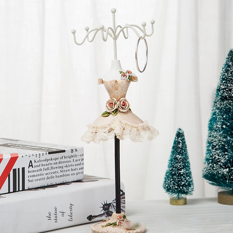 Fashion Jewelry Display Stand Rotating Mannequin Resin Iron Jewelry Stand Necklace Bracelet Anklet Storage Resin Iron Crafts