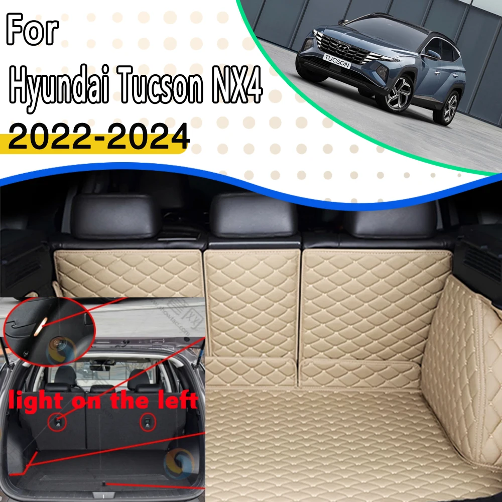 

Коврики для багажника автомобиля, коврик для автомобиля для Hyundai Tucson NX4 2022 2023, кожаный коврик для багажника, коврик для хранения, автомобильные аксессуары