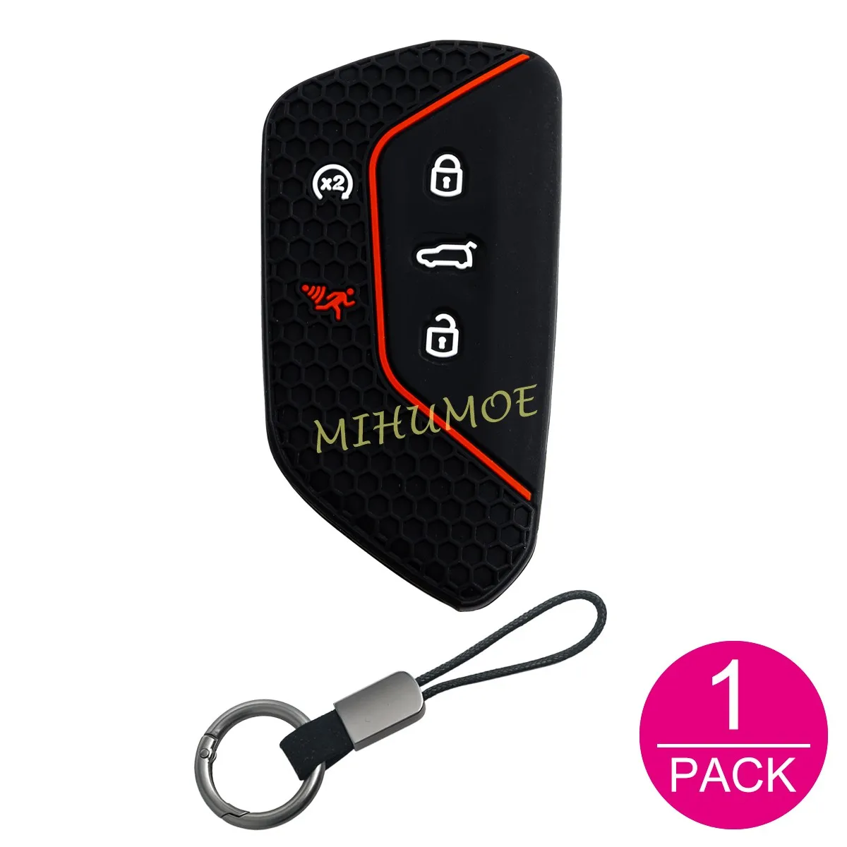 

Силиконовый брелок для ключей, чехол-брелок для VW Volkswagen Atlas/ Atlas Cross Sport 2024 2025, 5 кнопок, автомобильные аксессуары