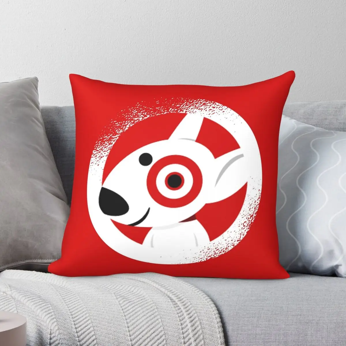 

Vintage Team Member Dog Lover Pillowcase Polyester Linen Velvet Creative Zip Decor Sofa Cushion Case