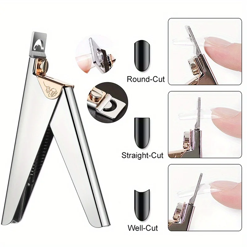 Накладные ногти из нержавеющей стали УФ-гель триммер машинка для стрижки краев