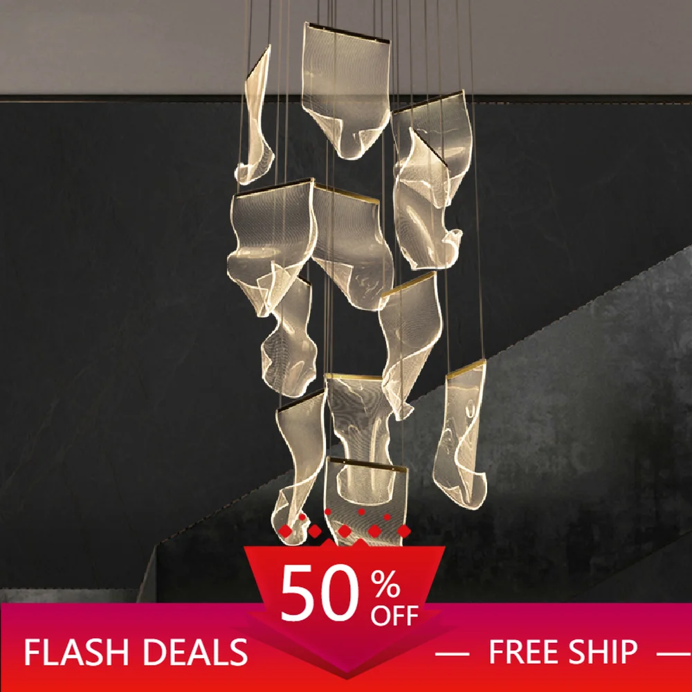 

Современная светодиодная люстра в стиле пост-модерн, Регулируемый потолочный светильник с двумя оссветильник ительными прибосветодиодный...