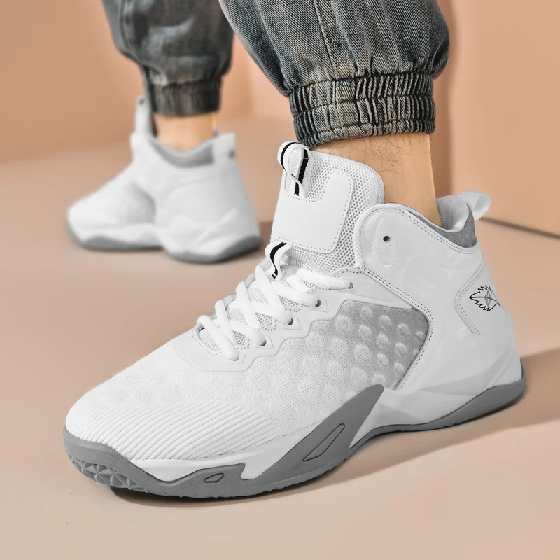 Men's Large Size Basketball Shoes Sneakers Boys Basket High Top Anti-slip Breathable Outdoor Sports Shoes Female Coach Summer