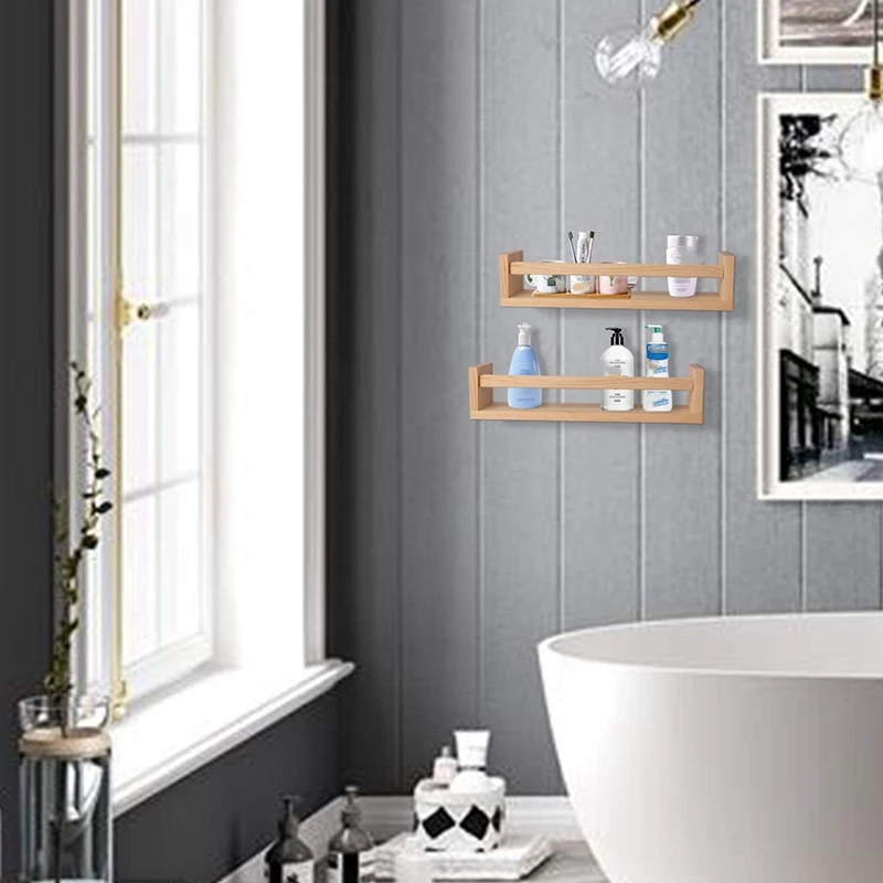 2 шт. книжная полка плавающая настенная из натурального дерева для детей детские