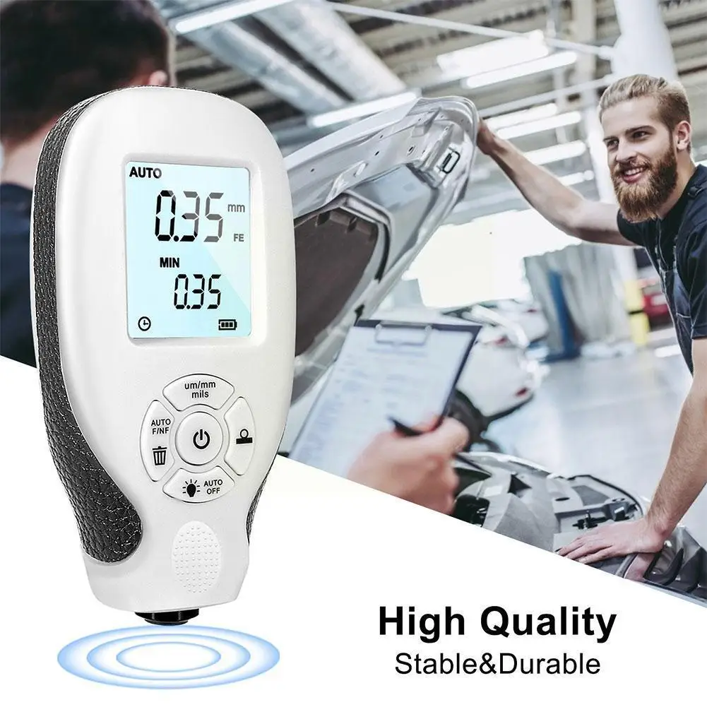 

Hw-300 Digital Coating Thickness Gauge 1micron/0-1300 Tool Lcd Backlight Film Paint Thickness Tester Paint Mfe/nfe Car Manu B5s4